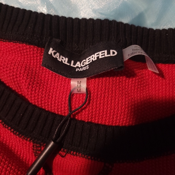 KARL LAGERFELD SWEATER..Red..Medium. NWT - Picture 5 of 10